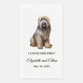 Briard Dog Wedding Serviette