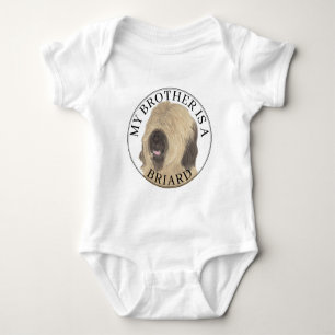 Briard Hund großer Bruder Baby Strampler