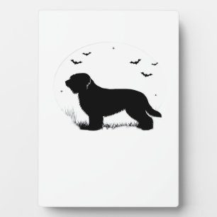 Briard Hund � Halloween Mond Silhouette Oversized  Fotoplatte
