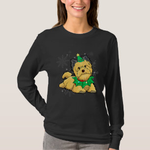 Briard-Hundefrau Weihnachtsbaum Hund T-Shirt