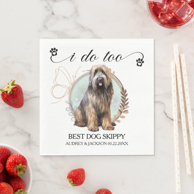 Briard I tue zu Napkins mit Hunden Foto Serviette (Beispiel)