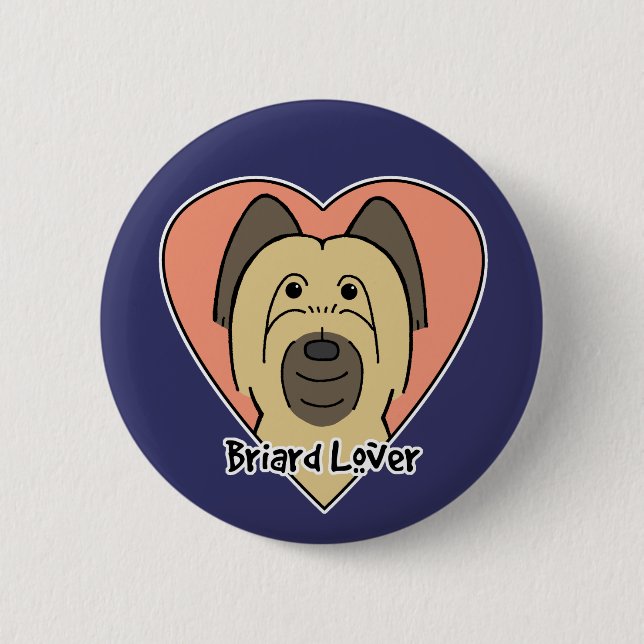 Briard Liebhaber Button (Vorderseite)