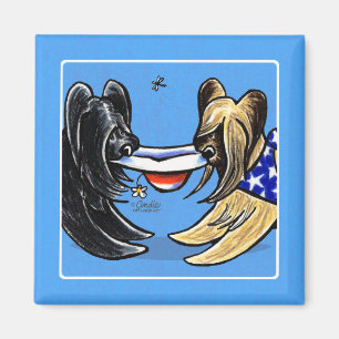 Briard Mad hasst Off-Leash Art™ Magnet