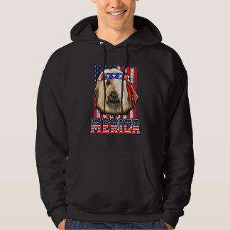 Briard Merica 4. Juli Hunde Patriotische Flagge Hoodie