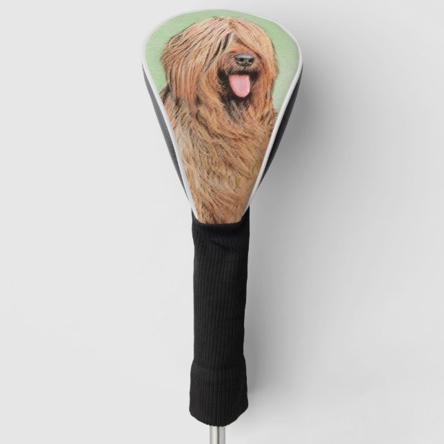 Briard Painting - Niedliche Hundekunst Golf Headcover (Vorderseite)