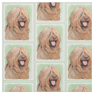 Briard Painting - Niedliche Hundekunst Stoff