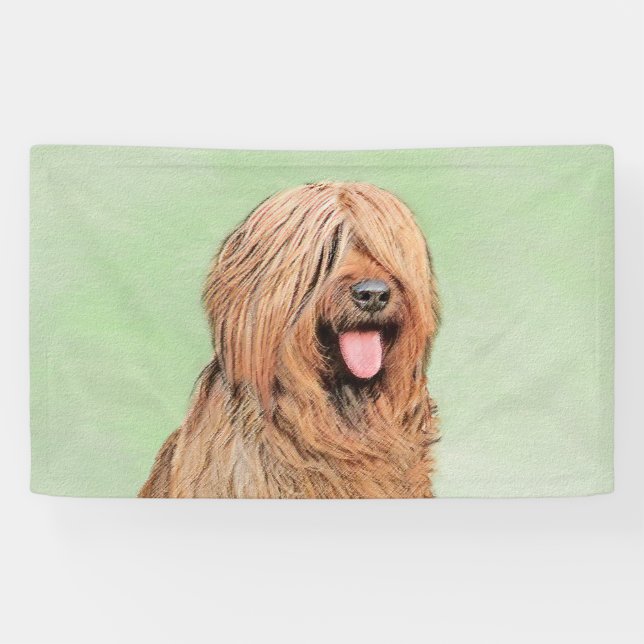 Briard Painting - Niedliche Original Dog Art Banner (Horizontal)