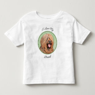 Briard Painting - Niedliche Original Dog Art Kleinkind T-shirt