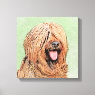 Briard Painting - Niedliche Original Dog Art Leinwanddruck