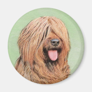 Briard Painting - Niedliche Original Dog Art Magnet