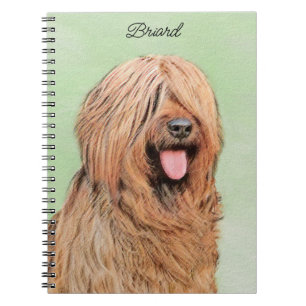 Briard Painting - Niedliche Original Dog Art Notizblock