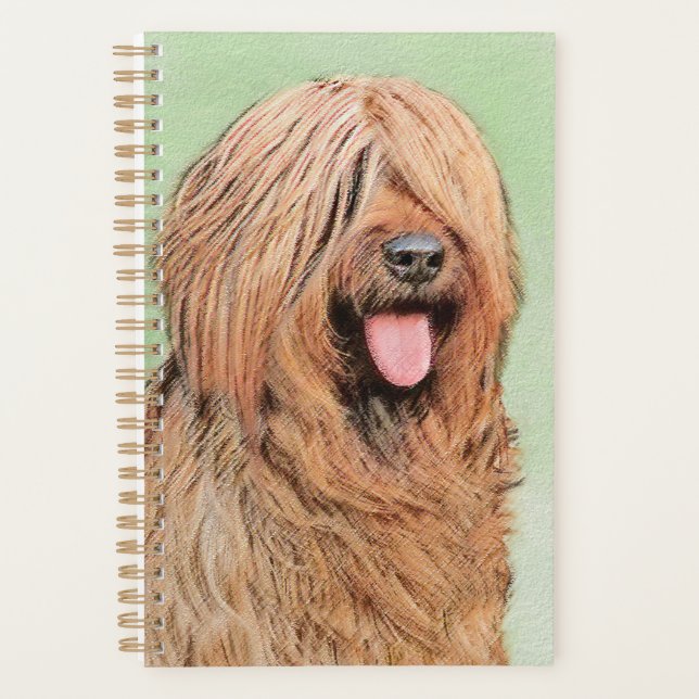 Briard Painting - Niedliche Original Dog Art Planer (Vorderseite)