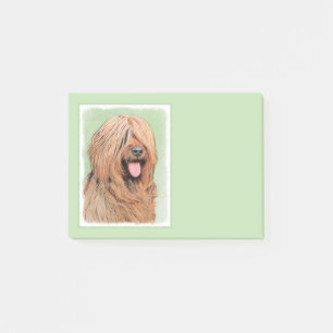 Briard Painting - Niedliche Original Dog Art Post-it Klebezettel