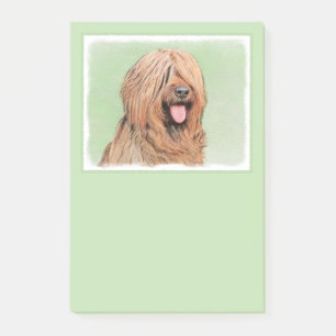 Briard Painting - Niedliche Original Dog Art Post-it Klebezettel