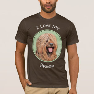 Briard Painting - Niedliche Original Dog Art T-Shirt