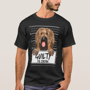 Briard Polizeifoto Schuldiger Hund T-Shirt