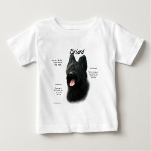 Briard (schwarzer) Geschichtsentwurf Baby T-shirt