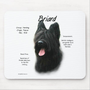 Briard (schwarzer) Geschichtsentwurf Mousepad