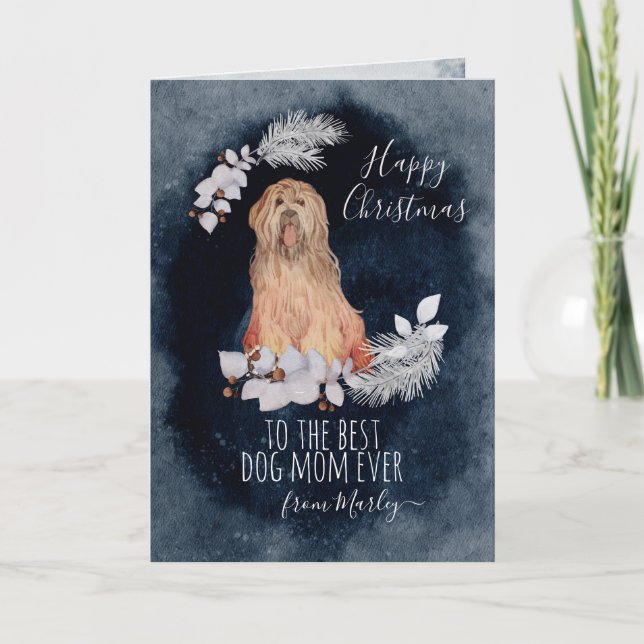 Briard Shaggy Hunde Mama Weihnachten (Vorderseite)