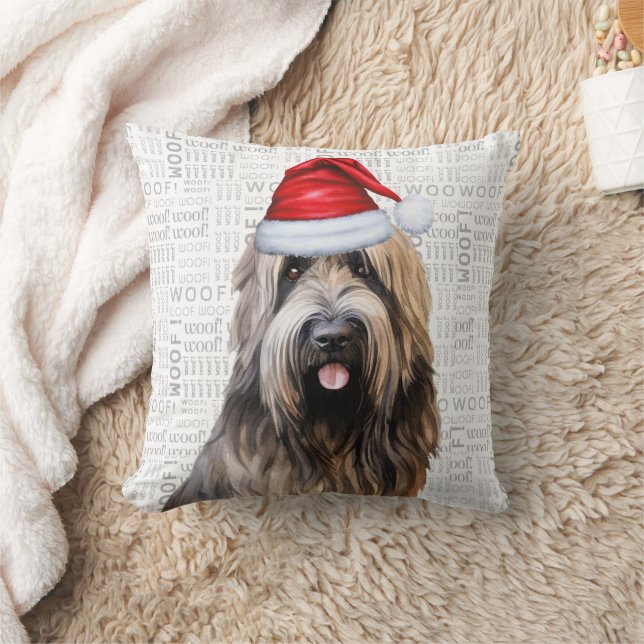 Briard Shepherd Dog Lover Christmas Holiday Kissen (Decke)