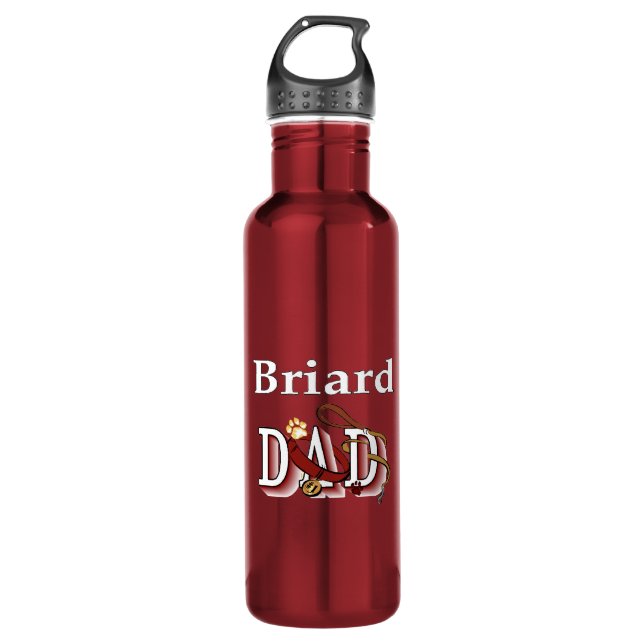 Briard Vater Trinkflasche (Vorderseite)