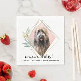 Briard Wedding I do to Napkins with Hogs Foto Serviette