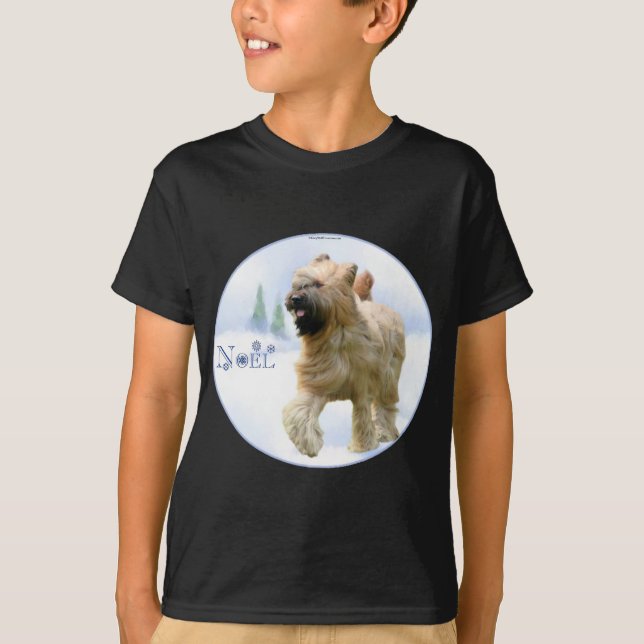 Briard Weihnachten T-Shirt (Vorderseite)