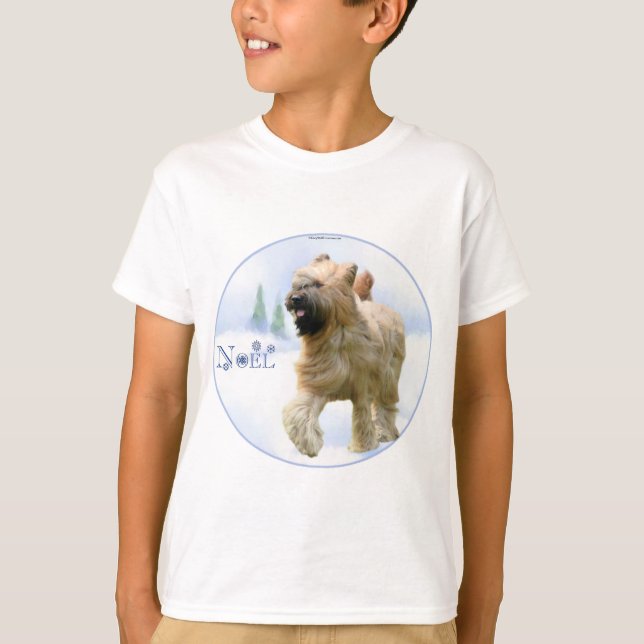 Briard Weihnachten T-Shirt (Vorderseite)
