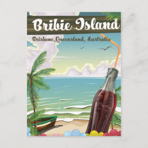 Bribie Island Australien Reiseplakat Postkarte