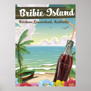Bribie Island Australien Vintage-Reiseposter Poster