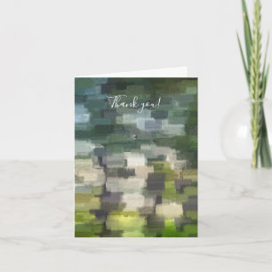 Brick Abstrakt Summer Green Danke Note Card