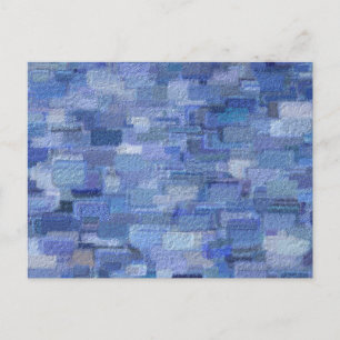 Brick Abstrakt Winter Blues Postcard Postkarte