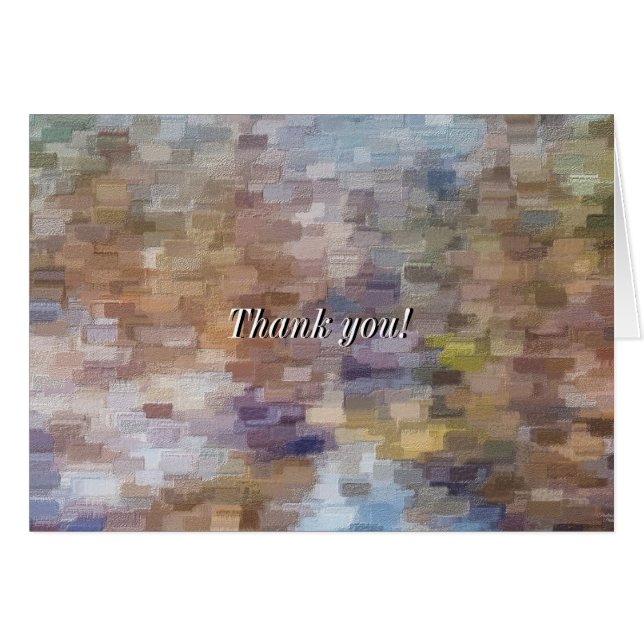 Brick Abstrakt Winter Fall Danke Karte (Vorderseite (Horizontal))