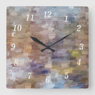Brick Abstrakt Winter Fall Wall Clock Quadratische Wanduhr