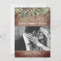 Brick Botanical String Lights Foto Wedding