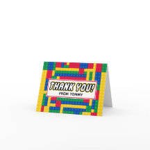 Brick Builder anpassbare Geburtstags-Dankeskarte