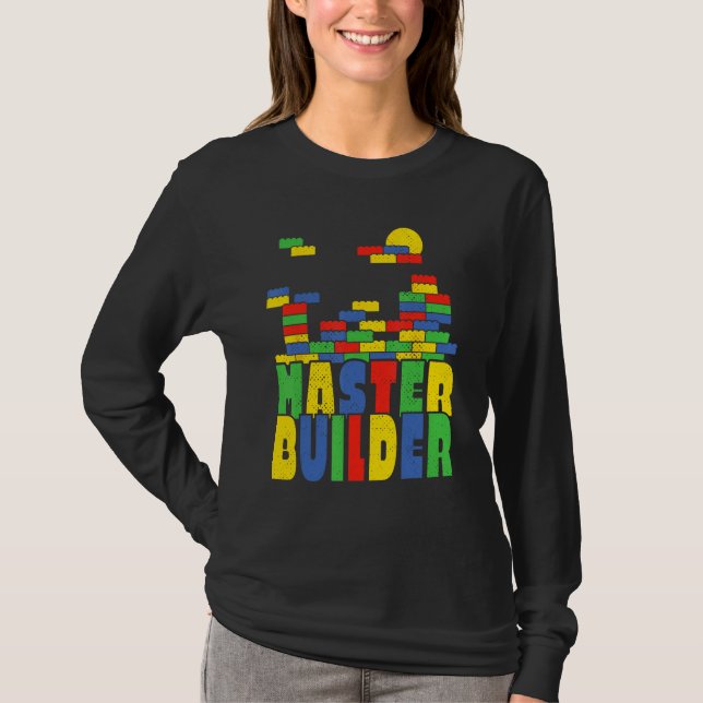 Brick Builder  Blocks Master Builder T-Shirt (Vorderseite)