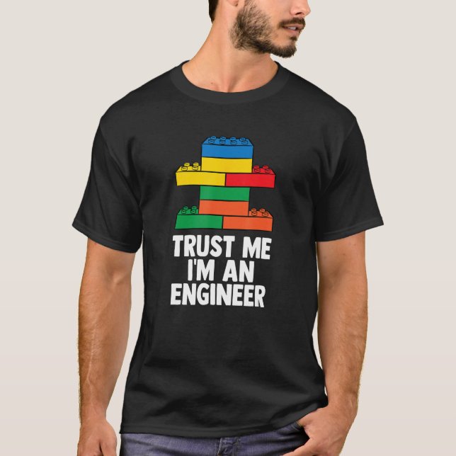 Brick Builder Funny Blocks Gebäude Master Builder T-Shirt (Vorderseite)