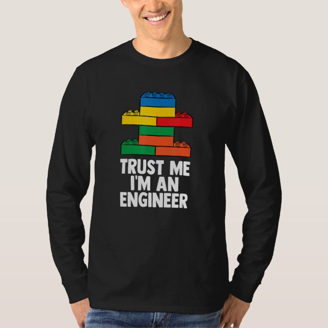 Brick Builder Funny Blocks Gebäude Master Builder T-Shirt (Vorderseite)