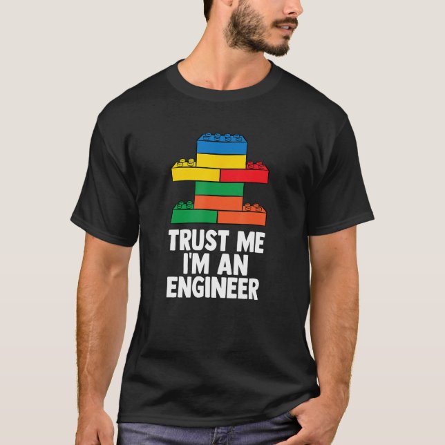 Brick Builder Funny Blocks Gebäude Master Builder T-Shirt (Vorderseite)