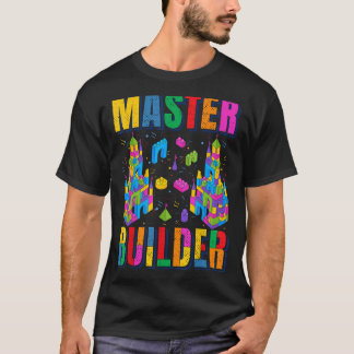 Brick Builder Funny Blocks Master Builder Geburtst T-Shirt