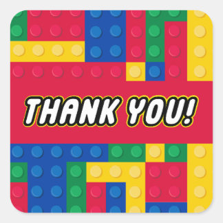Brick Builder Geburtstagsparty FAVOR STICKER
