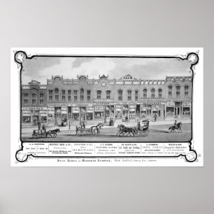 Brick Business Row New Castle Indiana Poster