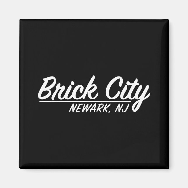 Brick City Newark Nj City New Jersey Hometown Retr Magnet (Vorne)