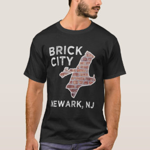 Brick City Newark Nj City New Jersey Karte T-Shirt