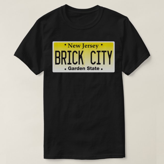 Brick City Newark NJ City New Jersey license plate T-Shirt (Design vorne)