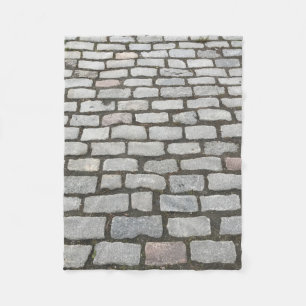 Brick Cobblestone Street Pathway Naturofotografie Fleecedecke