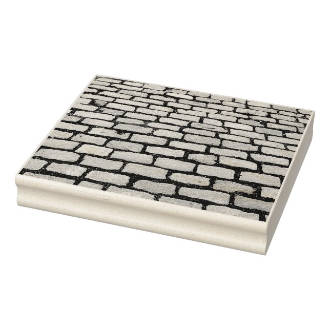 Brick Cobblestone Street Pathway Naturofotografie Gummistempel (Stempel)