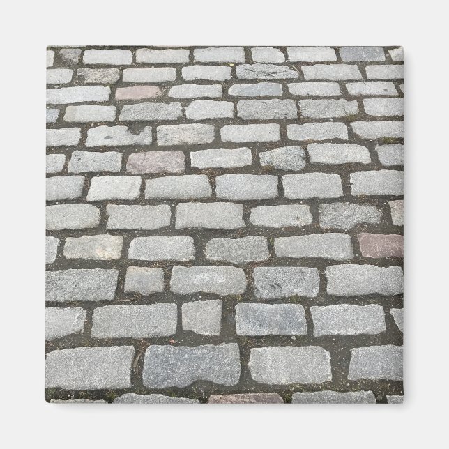 Brick Cobblestone Street Pathway Naturofotografie Magnet (Vorne)