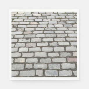 Brick Cobblestone Street Pathway Naturofotografie Serviette